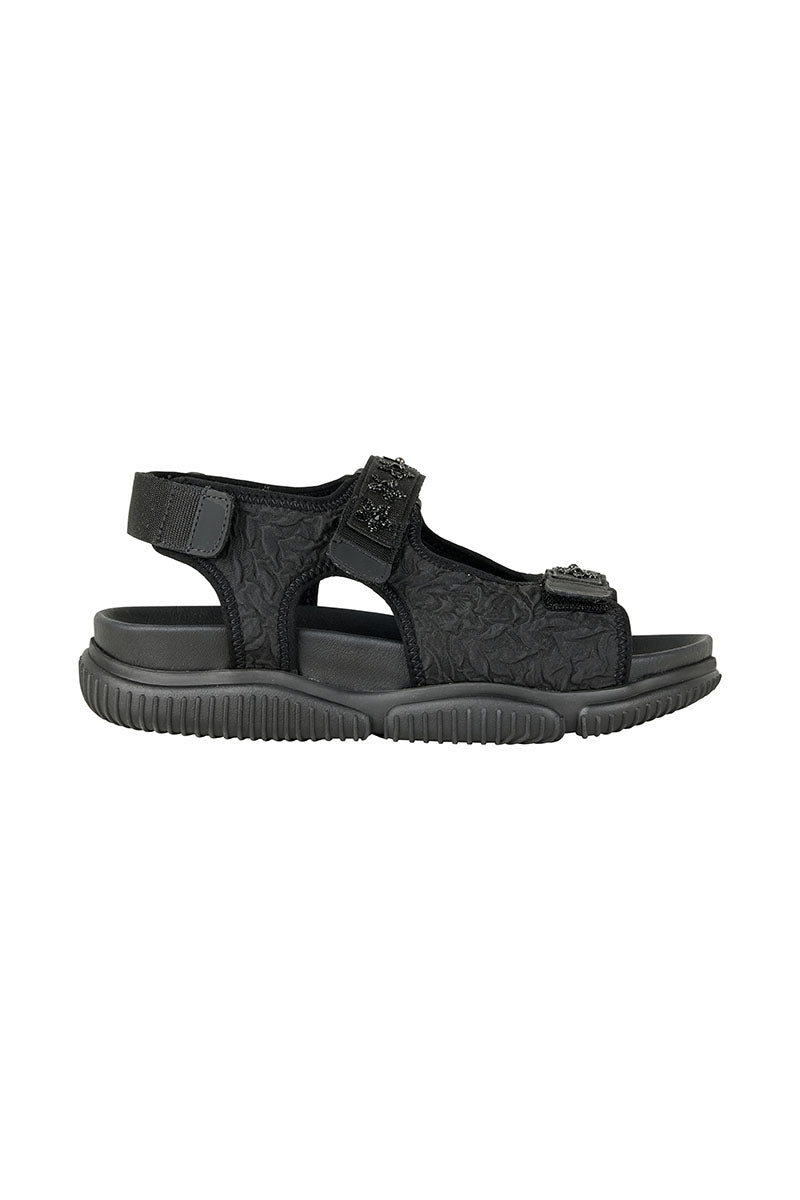 VALERIA | TRUEAL MARGUERITTE CLOQUE BLACK/BLACK EMBELLISHED