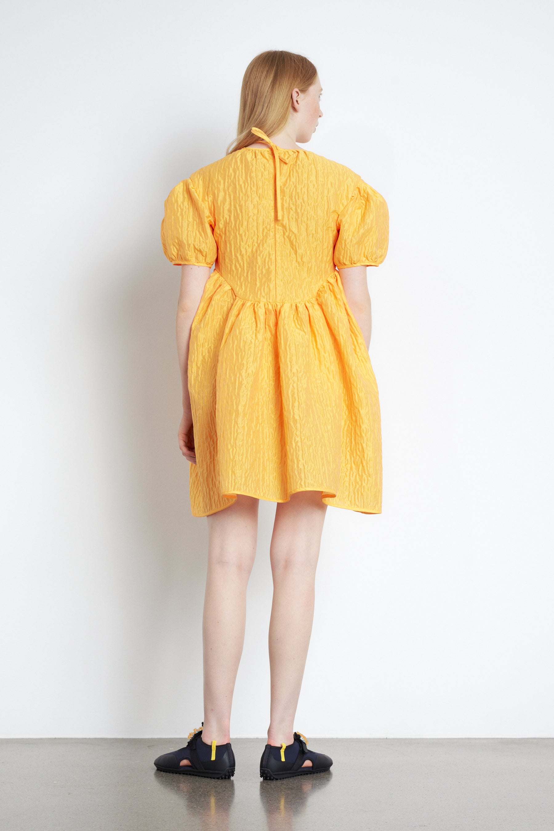 THELMA | DRESS ABETO MATELASSÉ TANGERINE