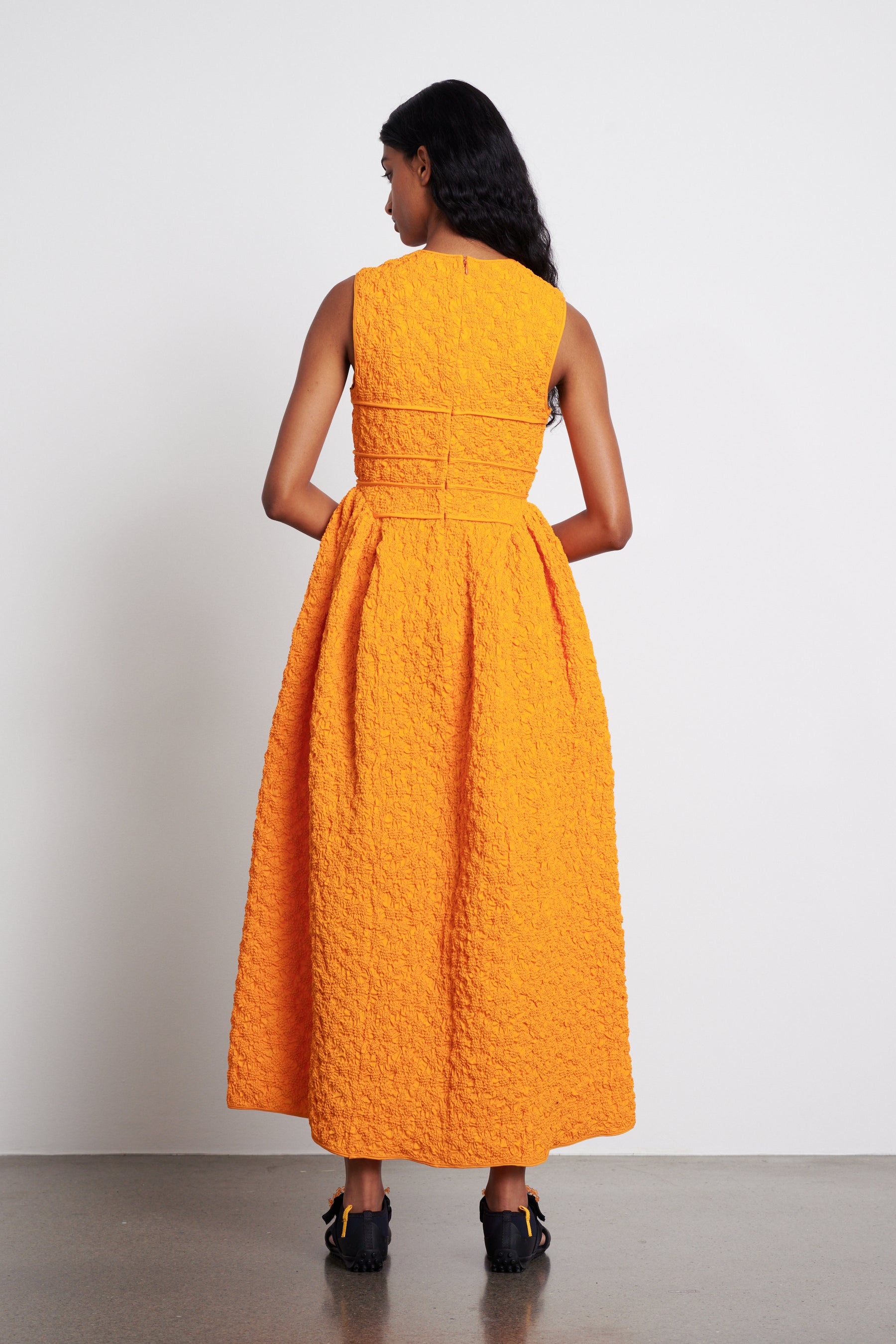 DORINA | SUN DRESS SMOCK COTTON TANGERINE