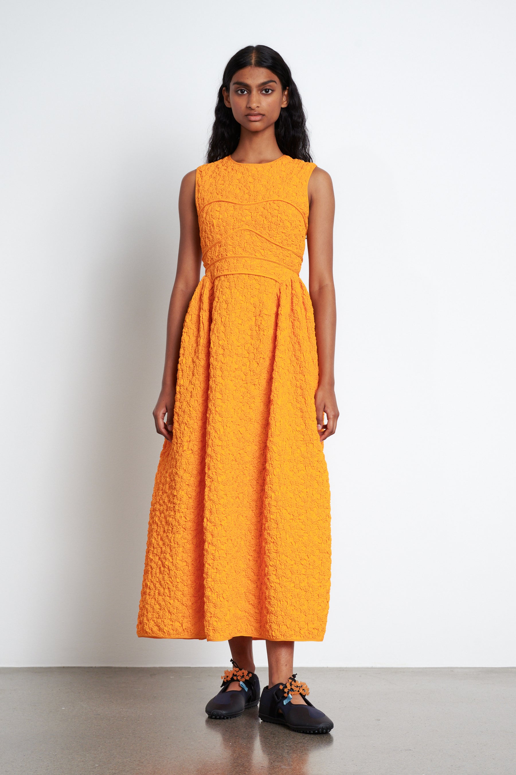 DORINA | SUN DRESS SMOCK COTTON TANGERINE