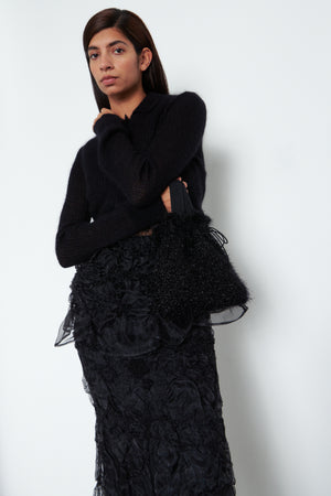 UMI  BAG GLAZED ORGANZA BLACK