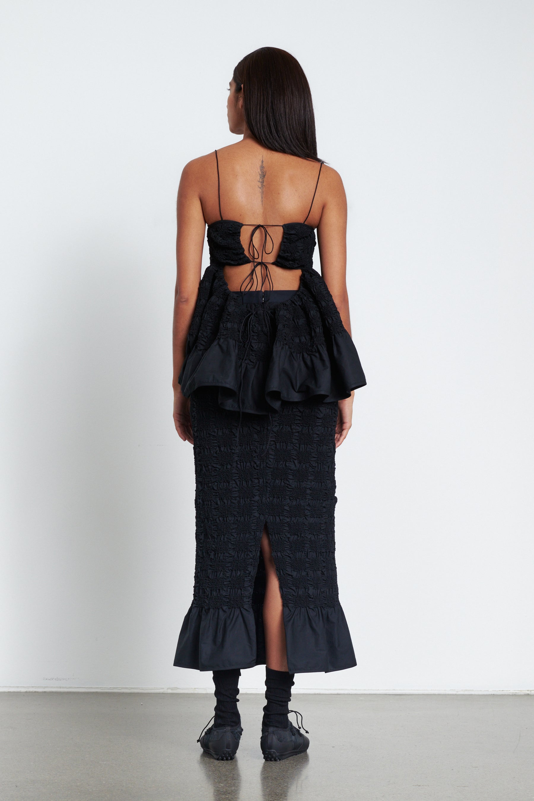 【BOHEMSEO】 BELTED JERSEY SKIRT, BLACK Belted Jersey Skirt: Women's Designer Bottoms | Tory Burch