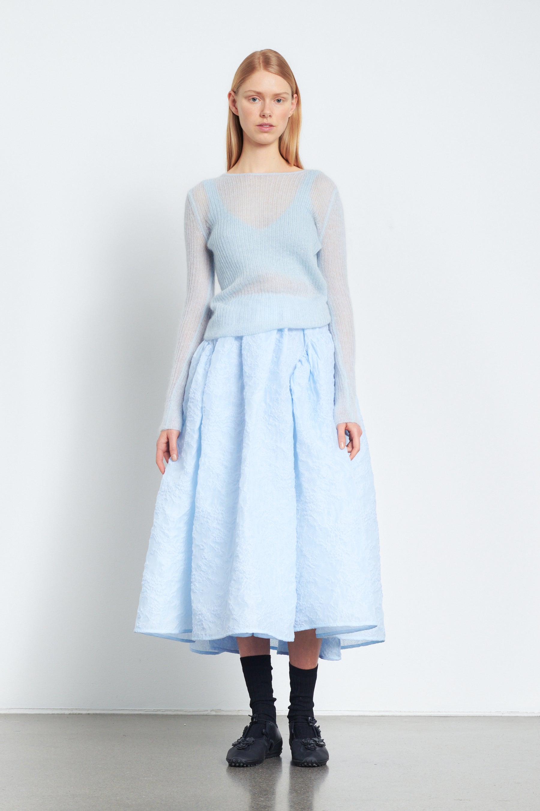 FATOU | SKIRT AMBLESIDE MATELASSÉ LIGHT BLUE