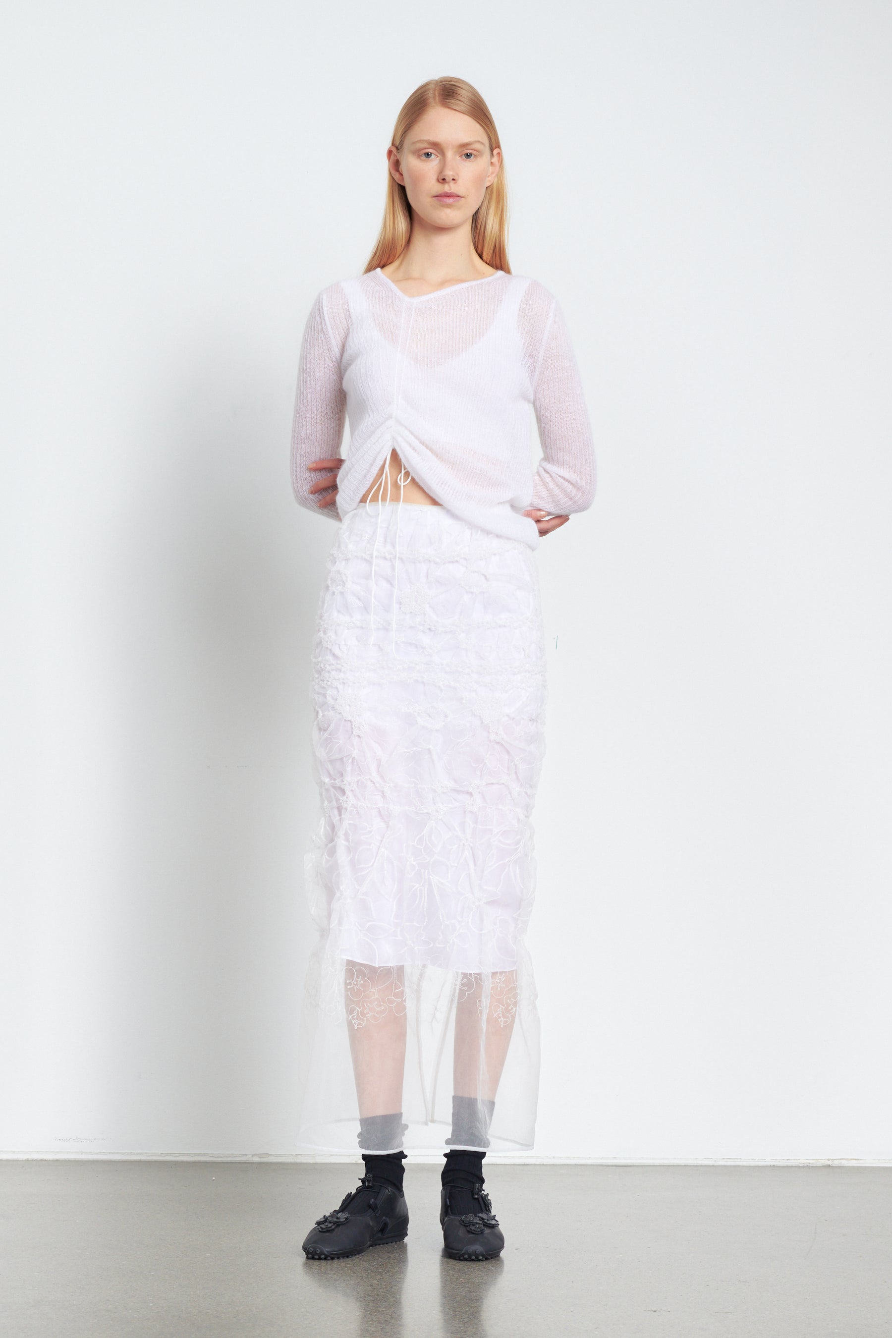 UNIVERSE | SKIRT DENALI EMBROIDERY WHITE