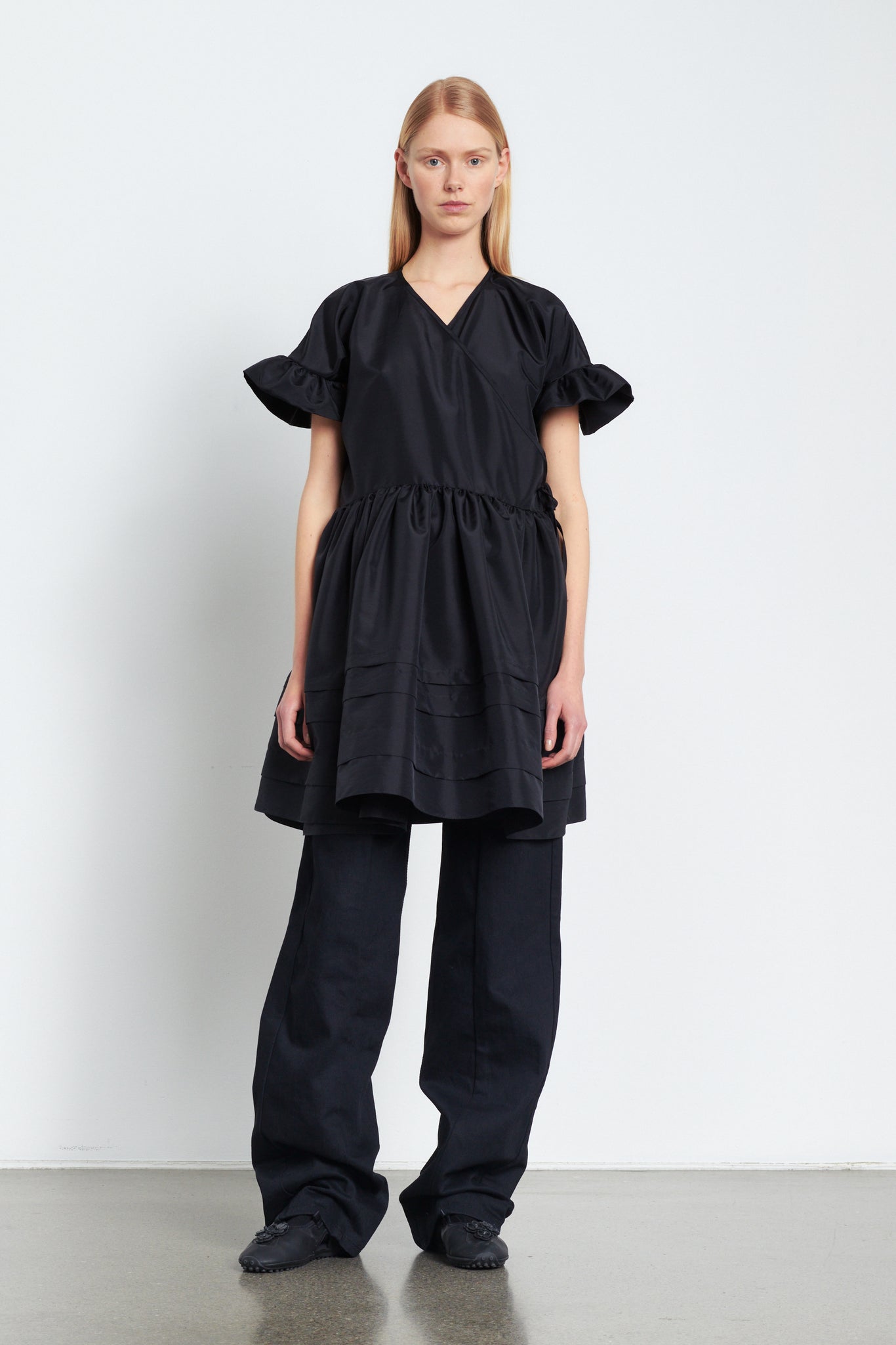 PRISCA | DRESS FAILLE BLACK