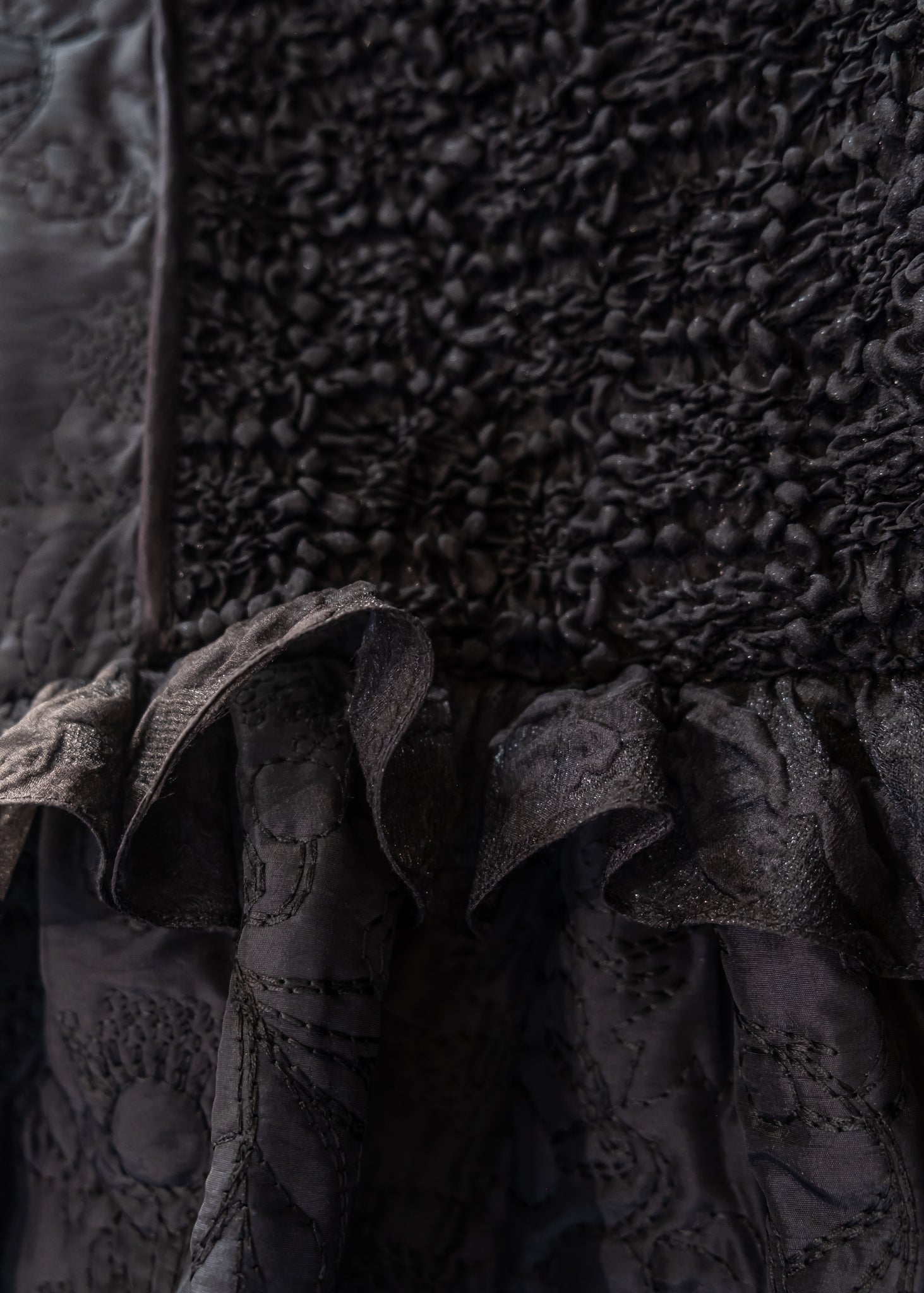 RUTH | PATCH. DRESS ENCORE PATCHWORK | BLACK