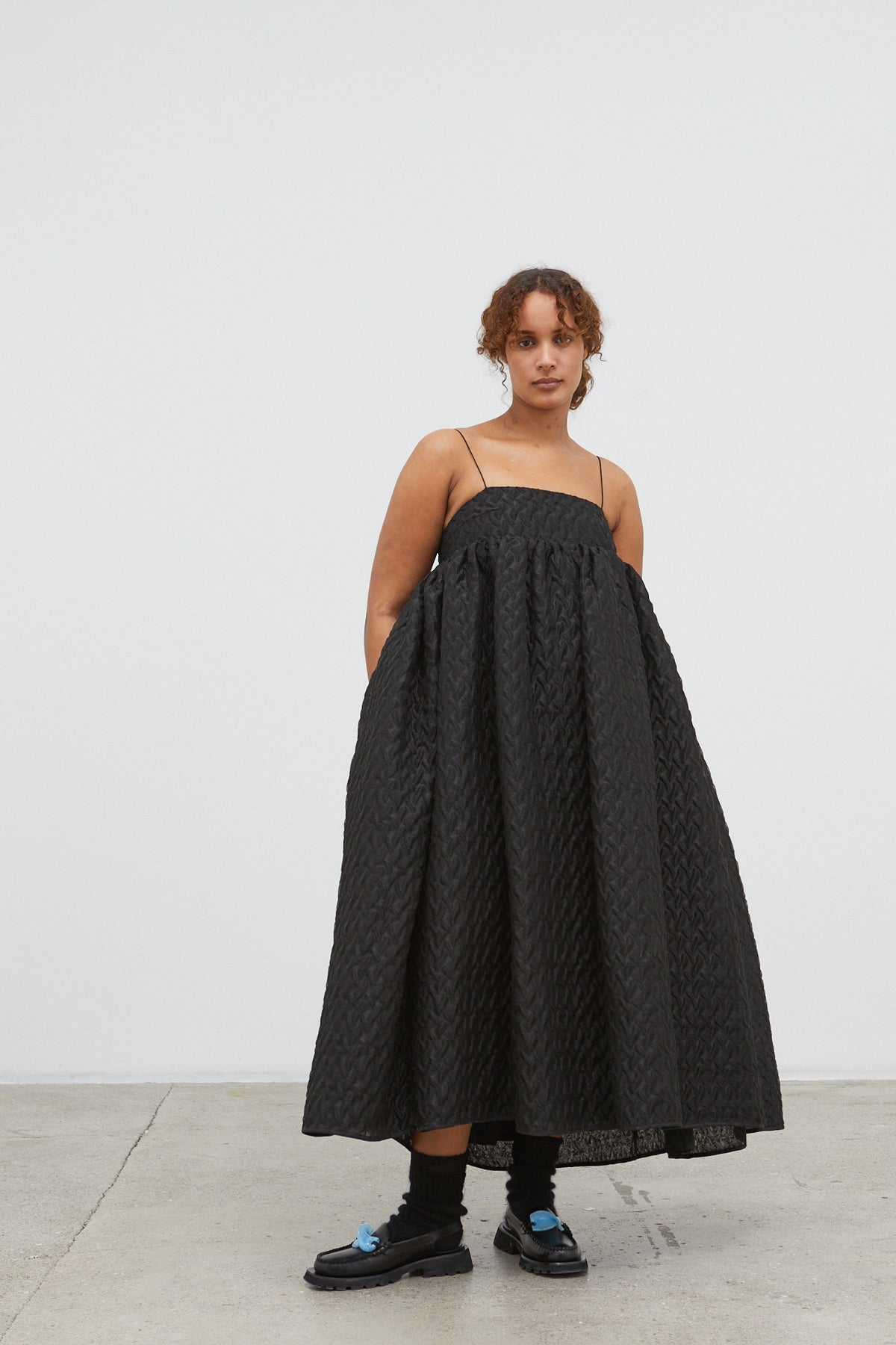 Beth | Dress Linen Pliss Black UK14 Beth | Dress Linen Pliss Black UK14