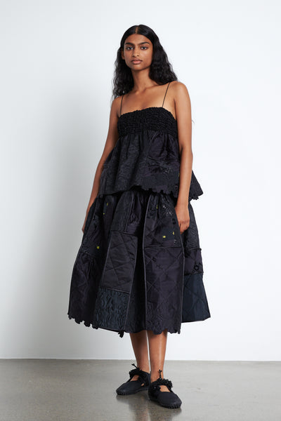 【Cecilie Bahnsen】ROSIE SKIRT ROSIE | SKIRT QUILTED COTTON BLACK
